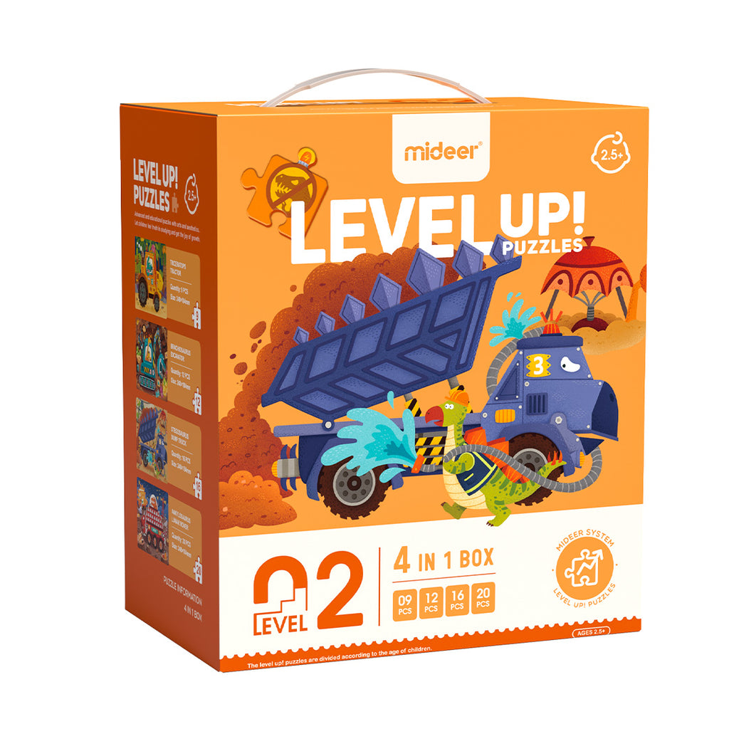 Zestaw dziecięcych puzzli Maszyny level up mideer