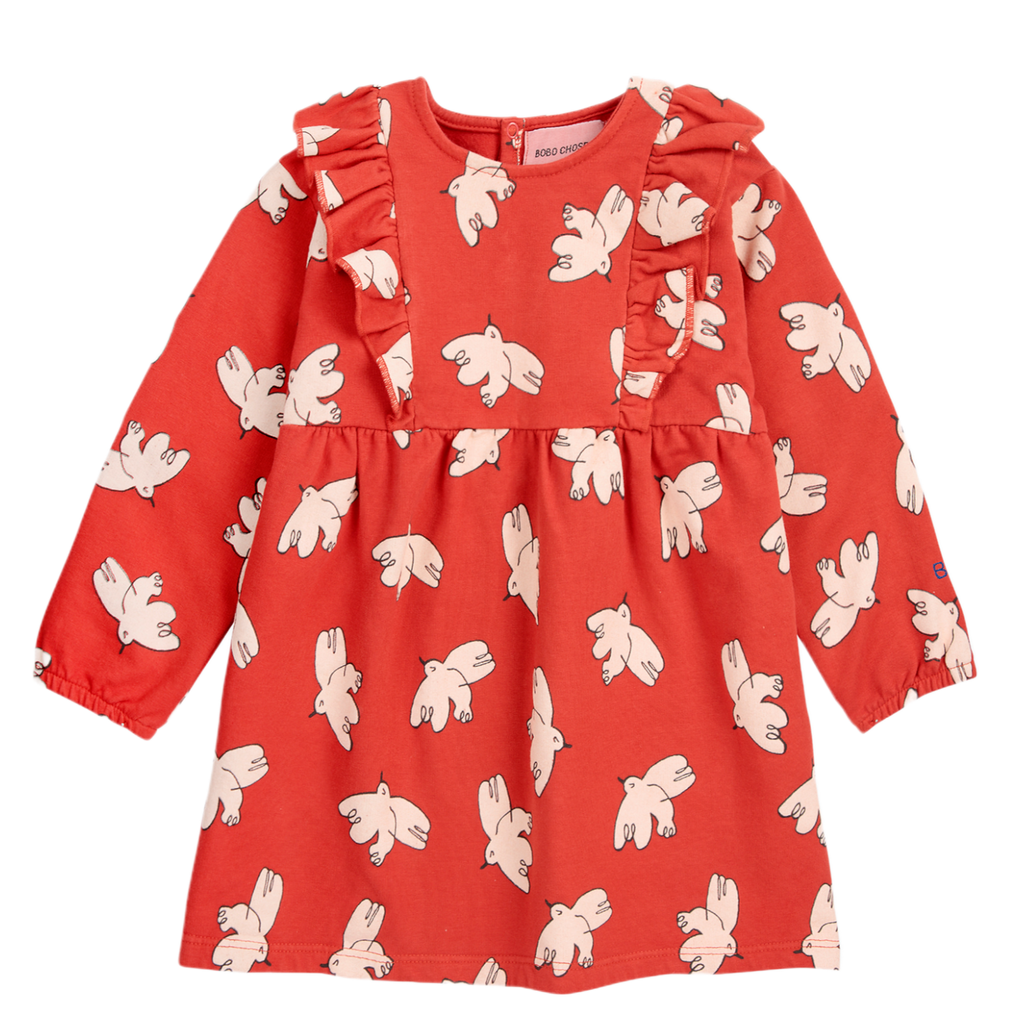 Sukienka BABY FREEDOM BIRD ALL OVER RUFFLE