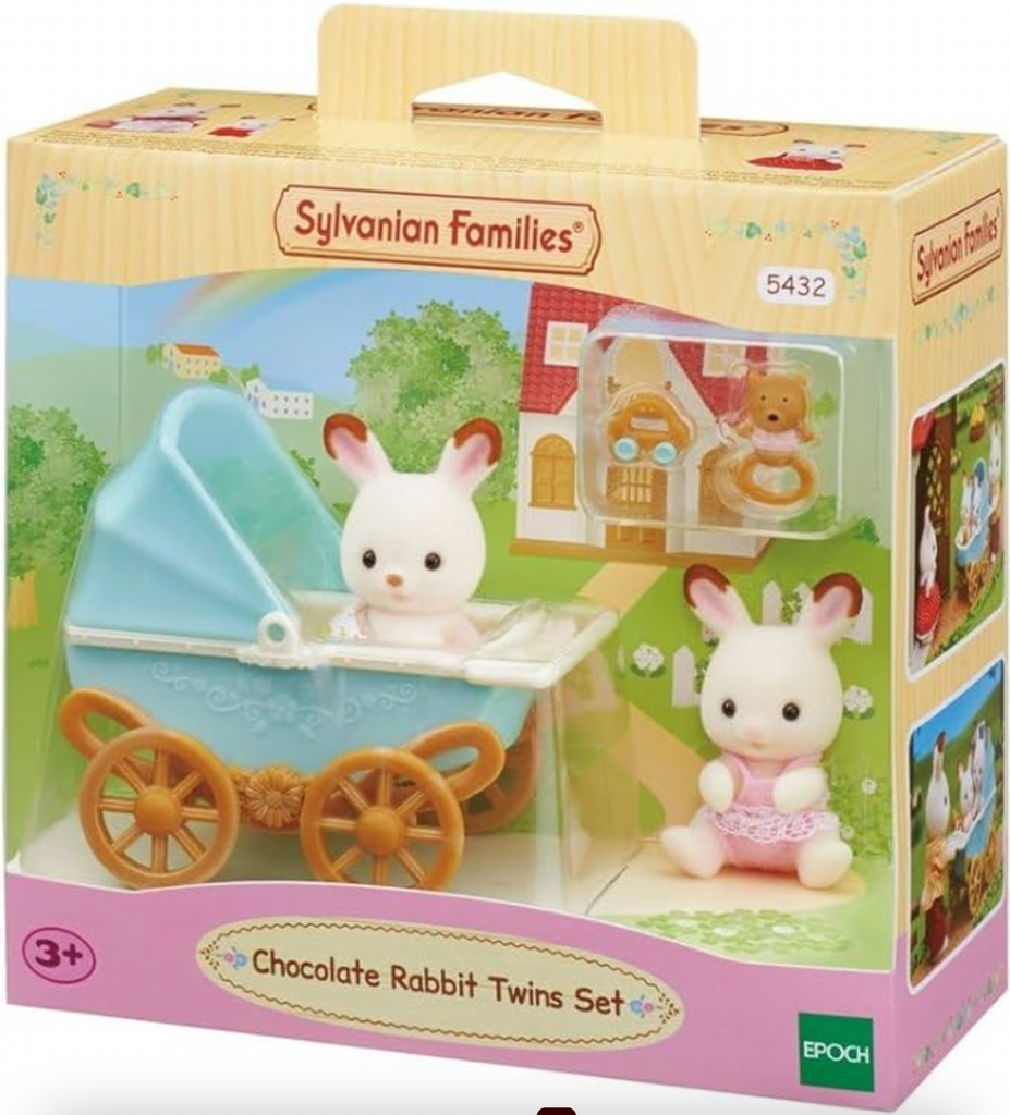Sylvanian Families, Zestaw z bliźniakami królików z wózkiem dziecięcym