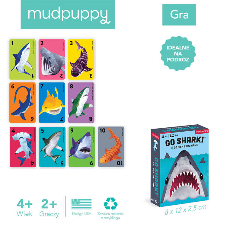 Mudpuppy, Gra karciana Go Shark! 4+