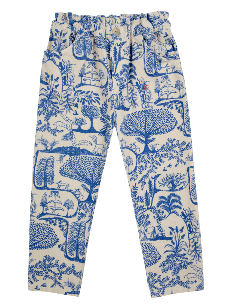 Wonderland all over micro corduroy paperbag pants